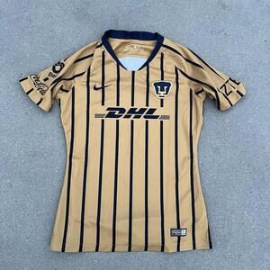 Nike Pumas Unam Mexico 2018  Soccer Jersey Used Size S Womens Gold